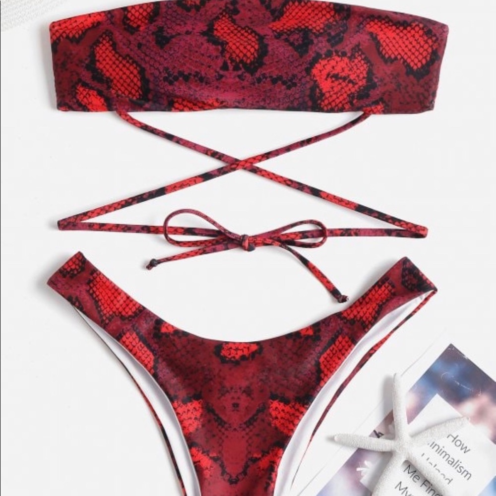 Snake print bikini